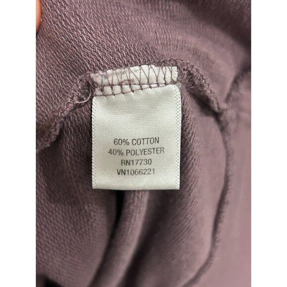Merona Womens Mauve Kangaroo Pocket Hooded Pullover Sweatshirt Size Large Cozy - Picture 6 of 10